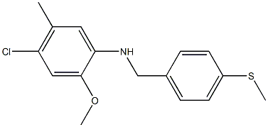 4-chloro-2-methoxy-5-methyl-N-{[4-(methylsulfanyl)phenyl]methyl}aniline,,结构式