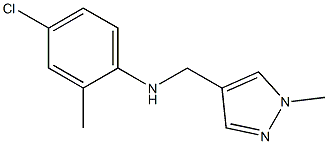 4-chloro-2-methyl-N-[(1-methyl-1H-pyrazol-4-yl)methyl]aniline 结构式
