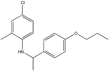 4-chloro-2-methyl-N-[1-(4-propoxyphenyl)ethyl]aniline Struktur