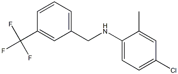 4-chloro-2-methyl-N-{[3-(trifluoromethyl)phenyl]methyl}aniline 化学構造式