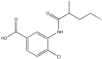 4-chloro-3-(2-methylpentanamido)benzoic acid 化学構造式