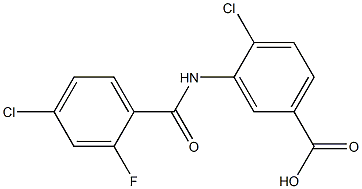 4-chloro-3-[(4-chloro-2-fluorobenzene)amido]benzoic acid Structure