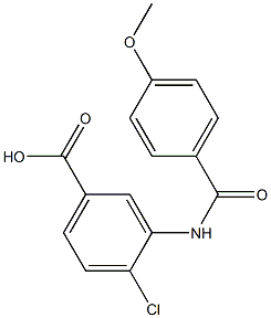 4-chloro-3-[(4-methoxybenzene)amido]benzoic acid Struktur