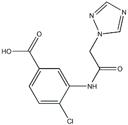 4-chloro-3-[2-(1H-1,2,4-triazol-1-yl)acetamido]benzoic acid Struktur