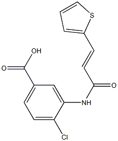 4-chloro-3-[3-(thiophen-2-yl)prop-2-enamido]benzoic acid Struktur
