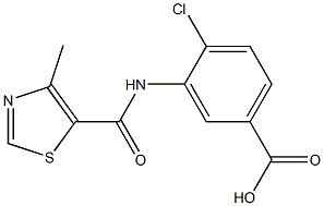 4-chloro-3-{[(4-methyl-1,3-thiazol-5-yl)carbonyl]amino}benzoic acid 化学構造式