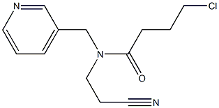 4-chloro-N-(2-cyanoethyl)-N-(pyridin-3-ylmethyl)butanamide,,结构式