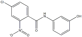 4-chloro-N-(3-hydroxyphenyl)-2-nitrobenzamide,,结构式