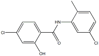 4-chloro-N-(5-chloro-2-methylphenyl)-2-hydroxybenzamide,,结构式