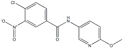 4-chloro-N-(6-methoxypyridin-3-yl)-3-nitrobenzamide Structure