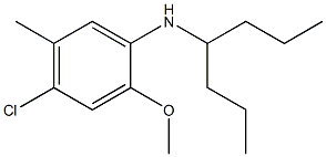 4-chloro-N-(heptan-4-yl)-2-methoxy-5-methylaniline,,结构式