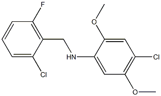 4-chloro-N-[(2-chloro-6-fluorophenyl)methyl]-2,5-dimethoxyaniline Struktur