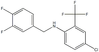 4-chloro-N-[(3,4-difluorophenyl)methyl]-2-(trifluoromethyl)aniline 结构式