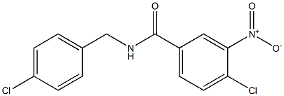 4-chloro-N-[(4-chlorophenyl)methyl]-3-nitrobenzamide,,结构式