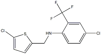  4-chloro-N-[(5-chlorothiophen-2-yl)methyl]-2-(trifluoromethyl)aniline