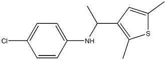 4-chloro-N-[1-(2,5-dimethylthiophen-3-yl)ethyl]aniline,,结构式