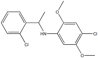 4-chloro-N-[1-(2-chlorophenyl)ethyl]-2,5-dimethoxyaniline,,结构式