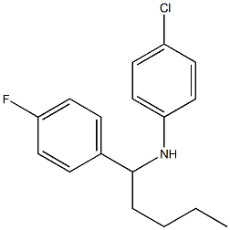4-chloro-N-[1-(4-fluorophenyl)pentyl]aniline