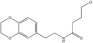4-chloro-N-[2-(2,3-dihydro-1,4-benzodioxin-6-yl)ethyl]butanamide 结构式