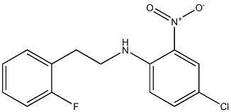 4-chloro-N-[2-(2-fluorophenyl)ethyl]-2-nitroaniline,,结构式