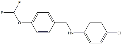 4-chloro-N-{[4-(difluoromethoxy)phenyl]methyl}aniline,,结构式