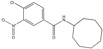 4-chloro-N-cyclooctyl-3-nitrobenzamide 化学構造式