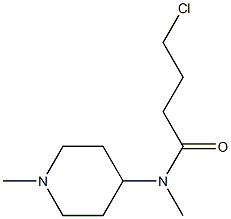 4-chloro-N-methyl-N-(1-methylpiperidin-4-yl)butanamide,,结构式