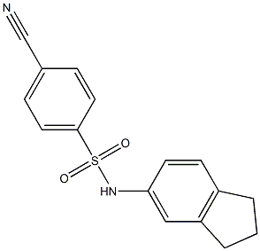  4-cyano-N-(2,3-dihydro-1H-inden-5-yl)benzene-1-sulfonamide