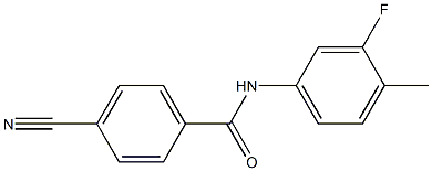 4-cyano-N-(3-fluoro-4-methylphenyl)benzamide Struktur