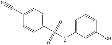 4-cyano-N-(3-hydroxyphenyl)benzene-1-sulfonamide 结构式