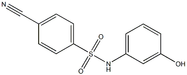 4-cyano-N-(3-hydroxyphenyl)benzene-1-sulfonamide Structure