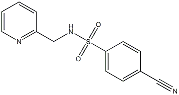 4-cyano-N-(pyridin-2-ylmethyl)benzenesulfonamide Struktur