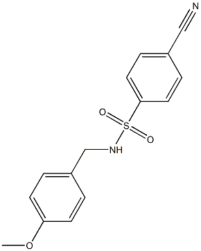 4-cyano-N-[(4-methoxyphenyl)methyl]benzene-1-sulfonamide Struktur