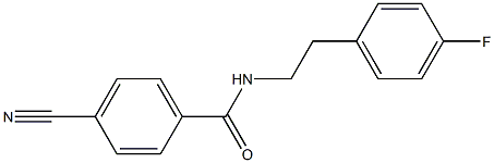 4-cyano-N-[2-(4-fluorophenyl)ethyl]benzamide Struktur