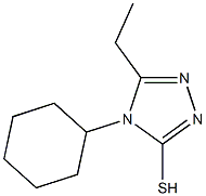 4-cyclohexyl-5-ethyl-4H-1,2,4-triazole-3-thiol,,结构式