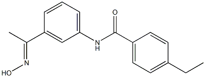 4-ethyl-N-{3-[1-(hydroxyimino)ethyl]phenyl}benzamide Struktur