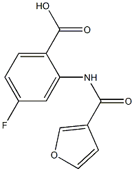 4-fluoro-2-(3-furoylamino)benzoic acid Structure