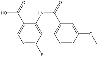 4-fluoro-2-[(3-methoxybenzoyl)amino]benzoic acid Struktur