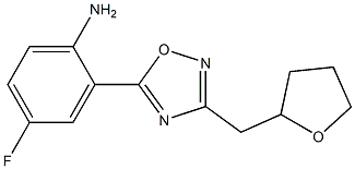 4-fluoro-2-[3-(oxolan-2-ylmethyl)-1,2,4-oxadiazol-5-yl]aniline Structure