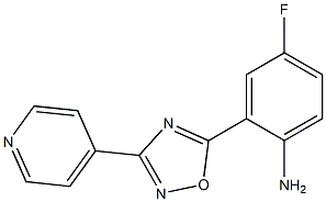 4-fluoro-2-[3-(pyridin-4-yl)-1,2,4-oxadiazol-5-yl]aniline Struktur