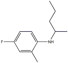 4-fluoro-2-methyl-N-(pentan-2-yl)aniline,,结构式