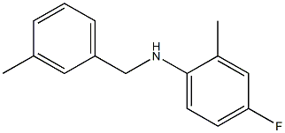 4-fluoro-2-methyl-N-[(3-methylphenyl)methyl]aniline 化学構造式