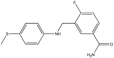 4-fluoro-3-({[4-(methylsulfanyl)phenyl]amino}methyl)benzamide 结构式