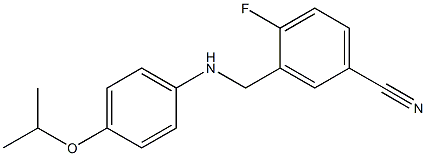 4-fluoro-3-({[4-(propan-2-yloxy)phenyl]amino}methyl)benzonitrile Struktur