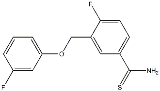 4-fluoro-3-(3-fluorophenoxymethyl)benzene-1-carbothioamide Structure