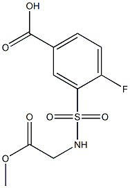 4-fluoro-3-[(2-methoxy-2-oxoethyl)sulfamoyl]benzoic acid Structure