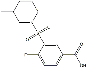 4-fluoro-3-[(3-methylpiperidine-1-)sulfonyl]benzoic acid