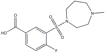  4-fluoro-3-[(4-methyl-1,4-diazepane-1-)sulfonyl]benzoic acid