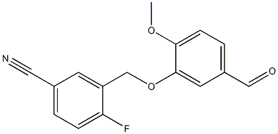 4-fluoro-3-[(5-formyl-2-methoxyphenoxy)methyl]benzonitrile