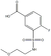 4-fluoro-3-{[(2-methoxyethyl)amino]sulfonyl}benzoic acid Structure